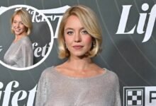Sydney Sweeney Silver Dress Unblurred
