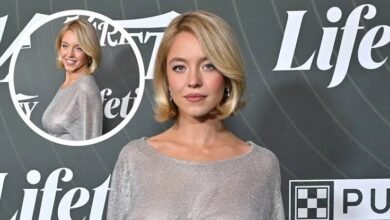 Sydney Sweeney Silver Dress Unblurred